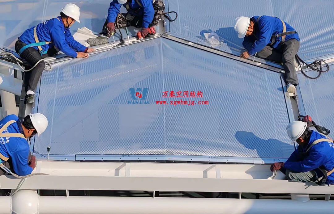 已完工，這個ETFE氣枕商業(yè)天幕閃亮登場！